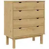 Image de Commode Otta 76,5x39,5x90 Cm Bois De Pin Massif Vidaxl