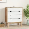 Image de vidaXL Commode OTTA Marron et blanc 765x395x90 cm Bois de pin massif 348584