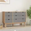 Image de vidaXL Commode OTTA Marron et gris 111x42x735 cm Bois de pin massif 348586