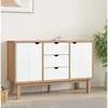 Image de Buffet Otta Marron Et Blanc 113,5x43x73 Cm Bois Massif Pin Vidaxl