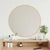 Image de vidaXL Mural Miroir de Maquillage Coiffeuse Cosmétique Décoration de Chambre à Coucher Salle de Bain Salon Intérieur Doré Ø 348182