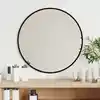 Image de Miroir Mural Noir Ø 40 Cm Rond Vidaxl