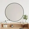 Image de Miroir Mural Noir Ø 60 Cm Rond Vidaxl