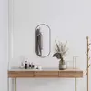 Image de Miroir Mural Noir 70x30 Cm Ovale Vidaxl