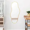 Image de vidaXL Mural Miroir de Maquillage Coiffeuse Cosmétique Décoration de Chambre à Coucher Salle de Bain Salon Intérieur Doré 348263