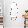 Image de vidaXL Mural Miroir de Maquillage Coiffeuse Cosmétique Décoration de Chambre à Coucher Salle de Bain Salon Intérieur Noir 348267