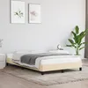 Image de Cadre De Lit Sans Matelas Crème 120x200 Cm Tissu Vidaxl
