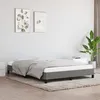 Image de Cadre De Lit Sans Matelas Gris Foncé 140x190 Cm Tissu Vidaxl