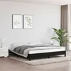 Image de Cadre De Lit Sans Matelas Noir 160x200 Cm Tissu Vidaxl