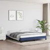 Image de Cadre De Lit Sans Matelas Bleu 160x200 Cm Tissu Vidaxl