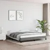 Image de vidaXL Cadre de lit sans matelas gris foncé 180x200 cm tissu 346737