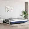 Image de Cadre De Lit Sans Matelas Bleu 200x200 Cm Tissu Vidaxl