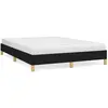 Image de Cadre De Lit Sans Matelas Noir 160x200 Cm Tissu Vidaxl