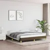 Image de Cadre De Lit Sans Matelas Marron Foncé 180x200 Cm Tissu Vidaxl
