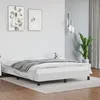 Image de Cadre De Lit Sans Matelas Blanc 140x190 Cm Similicuir Vidaxl