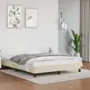 Image de Cadre De Lit Sans Matelas Crème 140x200 Cm Similicuir Vidaxl