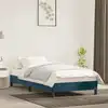 Image de Cadre De Lit Sans Matelas Bleu Foncé 90x200 Cm Velours Vidaxl