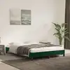 Image de Cadre De Lit Sans Matelas Vert Foncé 140x190 Cm Velours Vidaxl