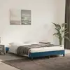 Image de Cadre De Lit Sans Matelas Bleu Foncé 140x190 Cm Velours Vidaxl