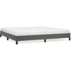 Image de Cadre De Lit Sans Matelas Gris Foncé 200x200 Cm Velours Vidaxl