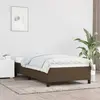 Image de Cadre De Lit Sans Matelas Marron Foncé 90x190 Cm Tissu Vidaxl