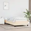 Image de Cadre De Lit Sans Matelas Crème 90x190 Cm Tissu Vidaxl