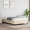 Image de Cadre De Lit Sans Matelas Crème 120x200 Cm Tissu Vidaxl