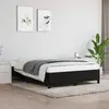 Image de Cadre De Lit Sans Matelas Noir 140x190 Cm Tissu Vidaxl