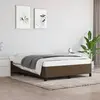 Image de Cadre De Lit Sans Matelas Marron Foncé 140x200 Cm Tissu Vidaxl
