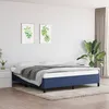 Image de Cadre De Lit Sans Matelas Bleu 160x200 Cm Tissu Vidaxl