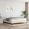 Image de vidaXL Cadre de lit sans matelas crème 180x200 cm tissu 347087
