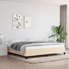 Image de Cadre De Lit Sans Matelas Crème 200x200 Cm Tissu Vidaxl
