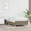 Image de Cadre De Lit Sans Matelas Taupe 80x200 Cm Tissu Vidaxl