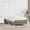 Image de Cadre De Lit Sans Matelas Taupe 90x200 Cm Tissu Vidaxl
