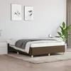 Image de Cadre De Lit Sans Matelas Marron Foncé 140x190 Cm Tissu Vidaxl