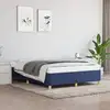 Image de Cadre De Lit Sans Matelas Bleu 140x190 Cm Tissu Vidaxl