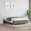 Image de Cadre De Lit Sans Matelas Taupe 140x200 Cm Tissu Vidaxl