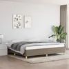 Image de Cadre De Lit Sans Matelas Taupe 200x200 Cm Tissu Vidaxl