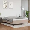 Image de Cadre De Lit Sans Matelas Cappuccino 140x190 Cm Similicuir Vidaxl