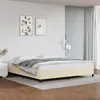 Image de Cadre De Lit Sans Matelas Crème 200x200 Cm Similicuir Vidaxl