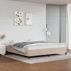 Image de Cadre De Lit Sans Matelas Cappuccino 200x200 Cm Similicuir Vidaxl