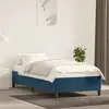 Image de Cadre De Lit Sans Matelas Bleu Foncé 90x190 Cm Velours Vidaxl
