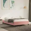 Image de Cadre De Lit Sans Matelas Rose 140x190 Cm Velours Vidaxl