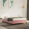 Image de vidaXL Cadre de lit sans matelas rose 140x190 cm velours 347323