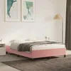 Image de vidaXL Cadre de lit sans matelas rose 140x200 cm velours 347329