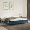 Image de Cadre De Lit Sans Matelas Bleu Foncé 160x200 Cm Velours Vidaxl