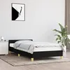 Image de vidaXL Cadre de lit avec tête de lit sans matelas noir 80x200 cm tissu 347369