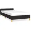 Image de Vidaxl cadre de lit avec tête de lit sans matelas noir 80x200 cm tissu