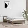 Image de Cadre De Lit Avec Tête De Lit Sans Matelas Taupe 80x200cm Tissu Vidaxl