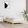 Image de Cadre De Lit Avec Tête De Lit Sans Matelas Crème 80x200cm Tissu Vidaxl